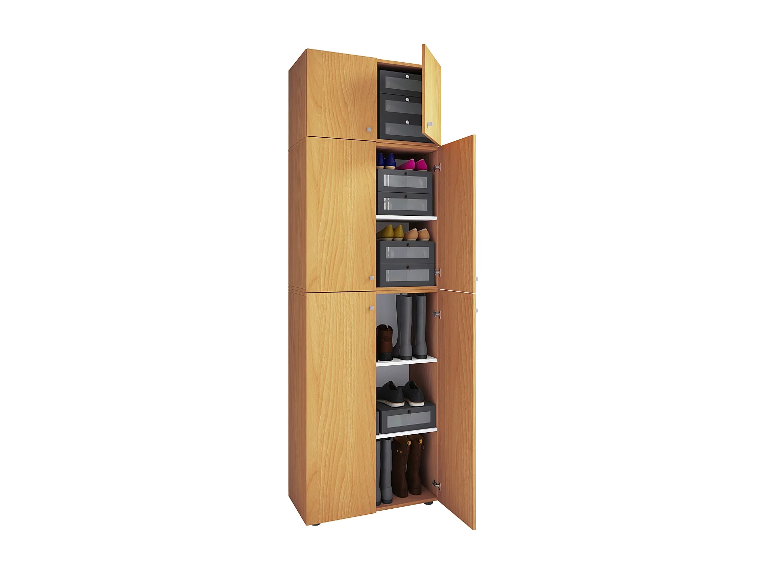 Shoe cabinet Lona Book H. 223 x W. 70 x D. 39 cm