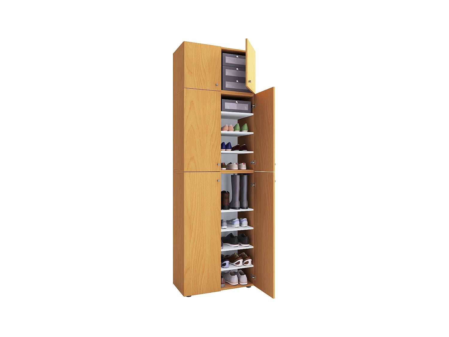 Shoe cabinet Lona Book H. 223 x W. 70 x D. 39 cm
