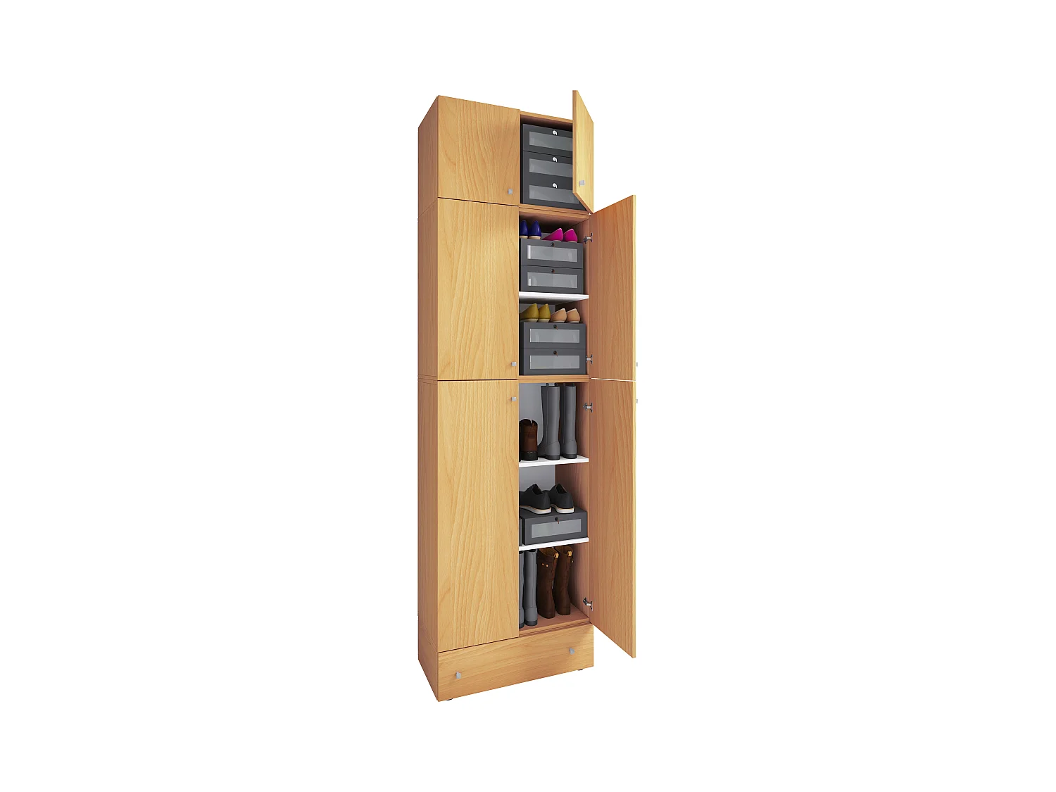 Shoe cabinet Lona Book H. 240 x W. 70 x D. 39 cm