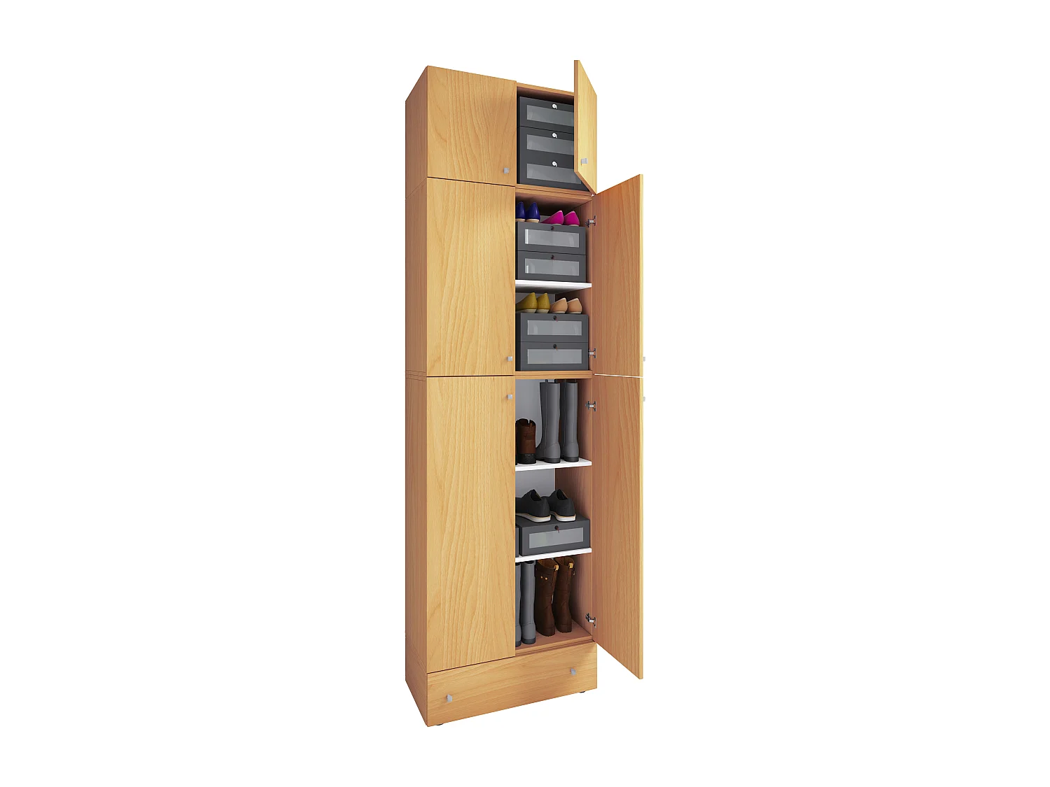 Shoe cabinet Lona Book H. 240 x W. 70 x D. 39 cm