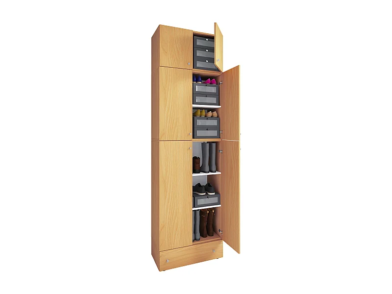 Shoe cabinet Lona Book H. 240 x W. 70 x D. 39 cm