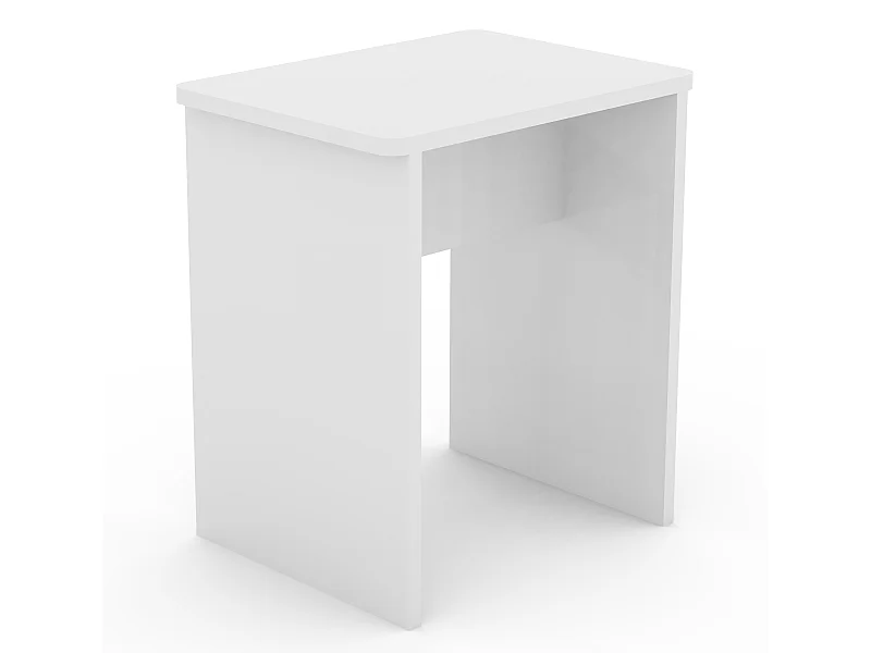 VCM Wood Seat Stool Cubo apoio de pé Mesa lateral Esal (Branco)