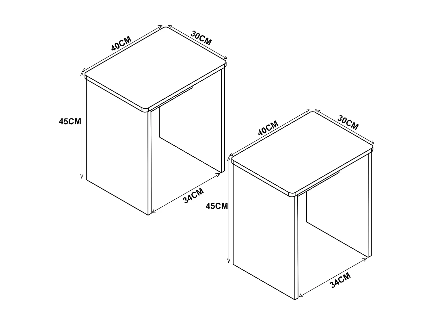 Dining Group Esal White H. 45 x W. 40 x D. 30 cm
