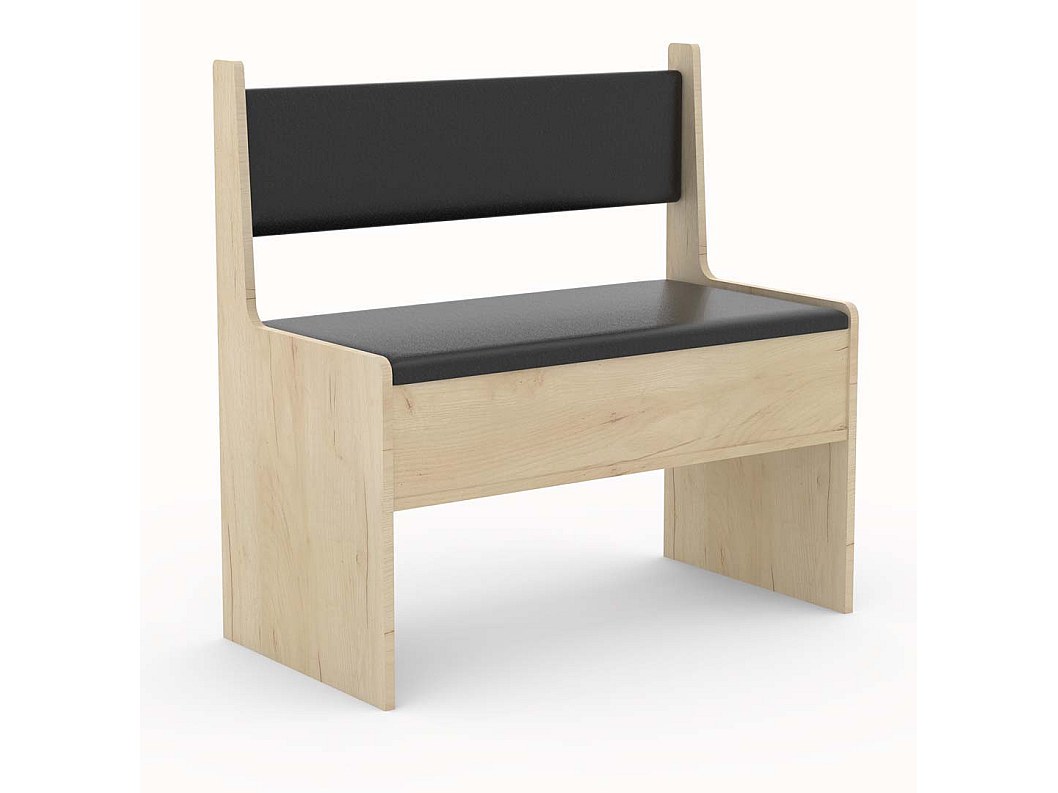 VCM Banc d'angle en bois Banc avec coffre Esal Largeur 80 cm Banc d...