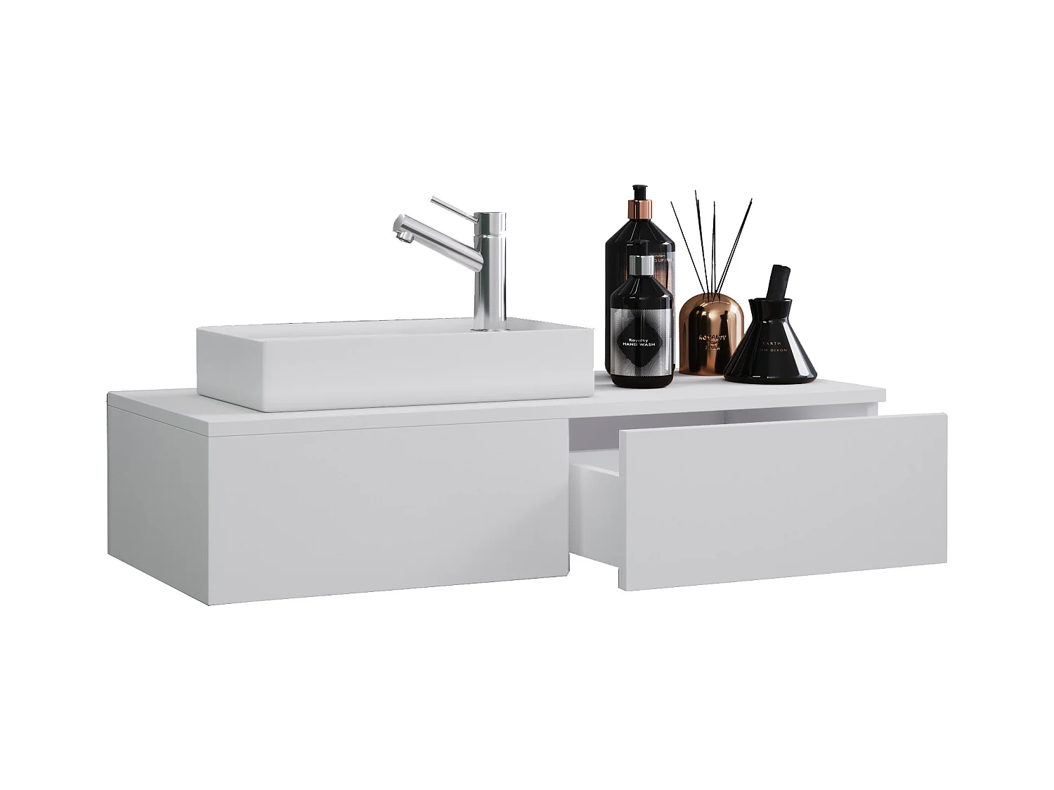 2-tlg. Gäste WC Waschplatz Waschtisch schmal Gudas