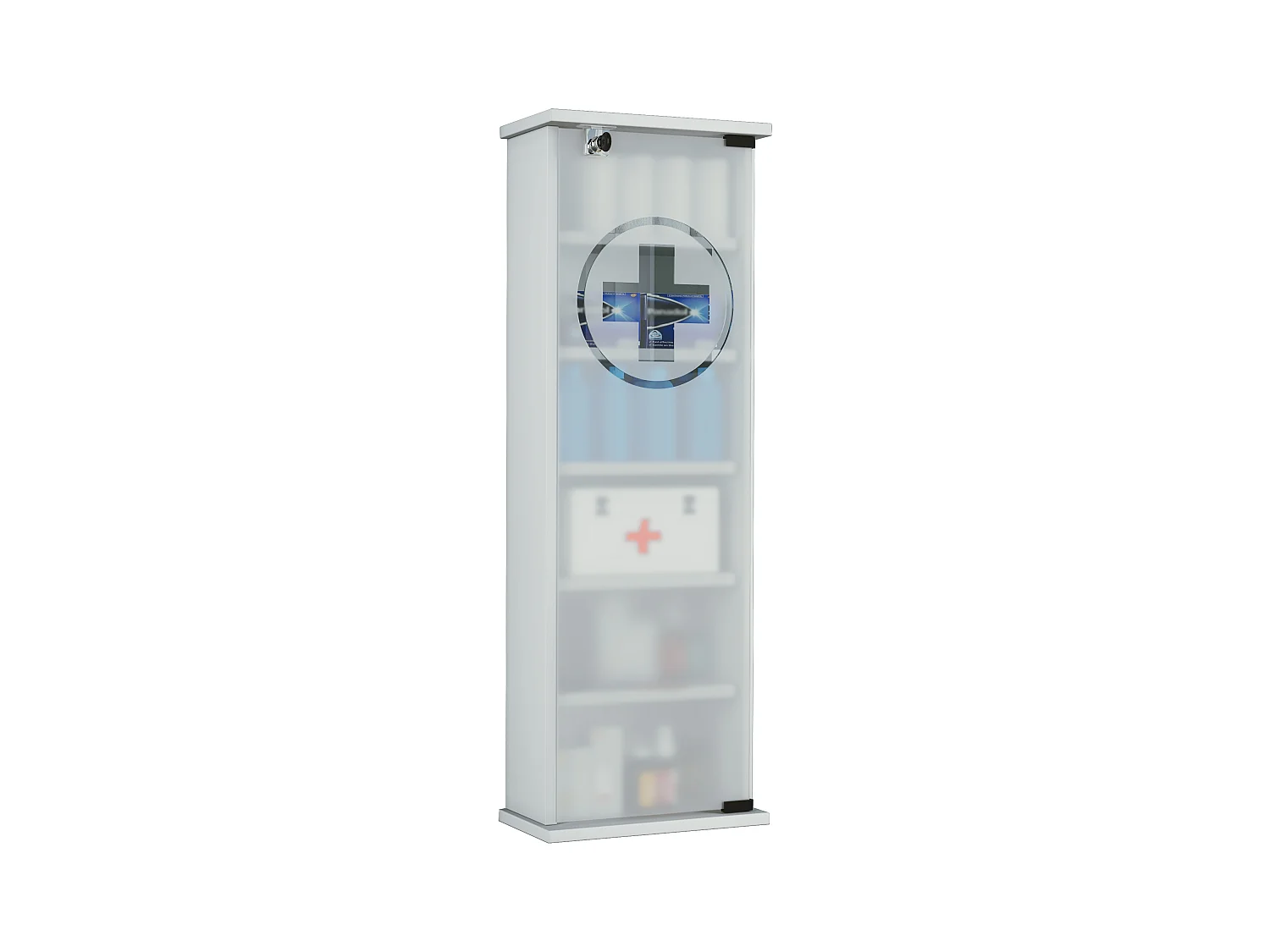 Medical cabinet Gusal White H. 92 x W. 31 x D. 18 cm