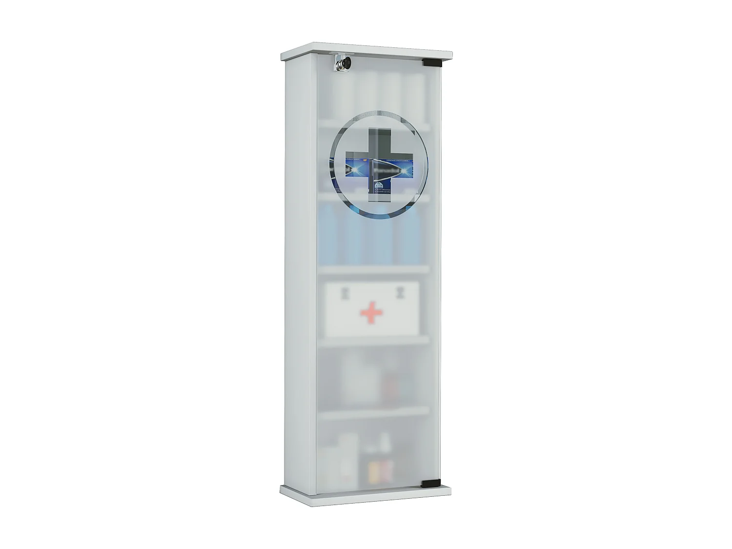 Medical cabinet Gusal White H. 92 x W. 31 x D. 18 cm