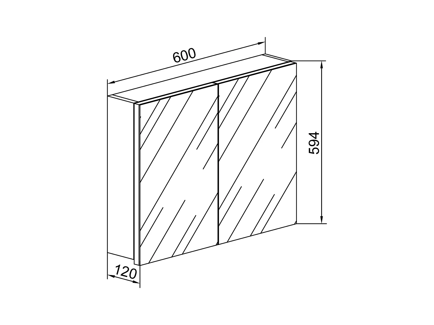 Bathroom furniture Mirror cabinet Badinos Honey oak 0