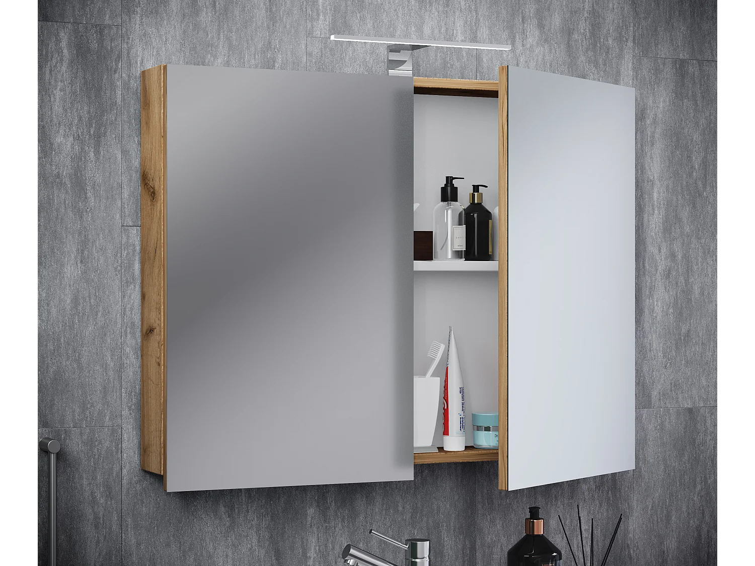 Spiegelkast Spiegel Badinos 59x60 cm