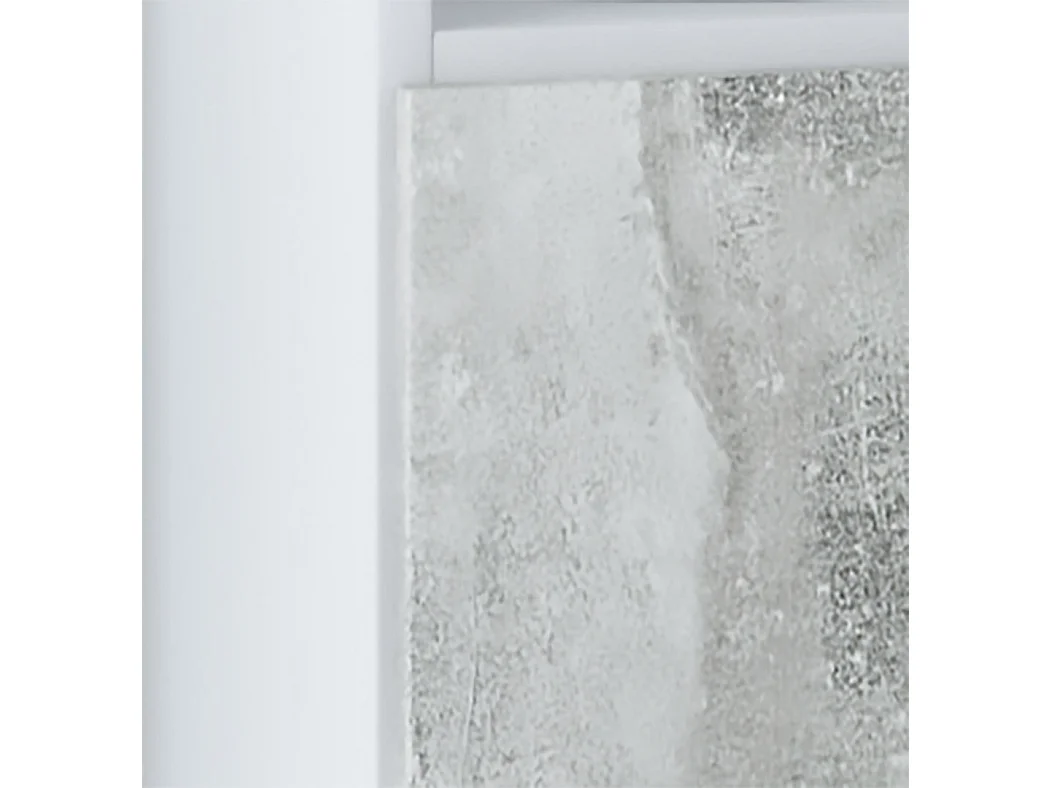 Bathroom furniture Midischrank Flandu White / concrete optics H. 93 x W. 31 x D. 30 cm