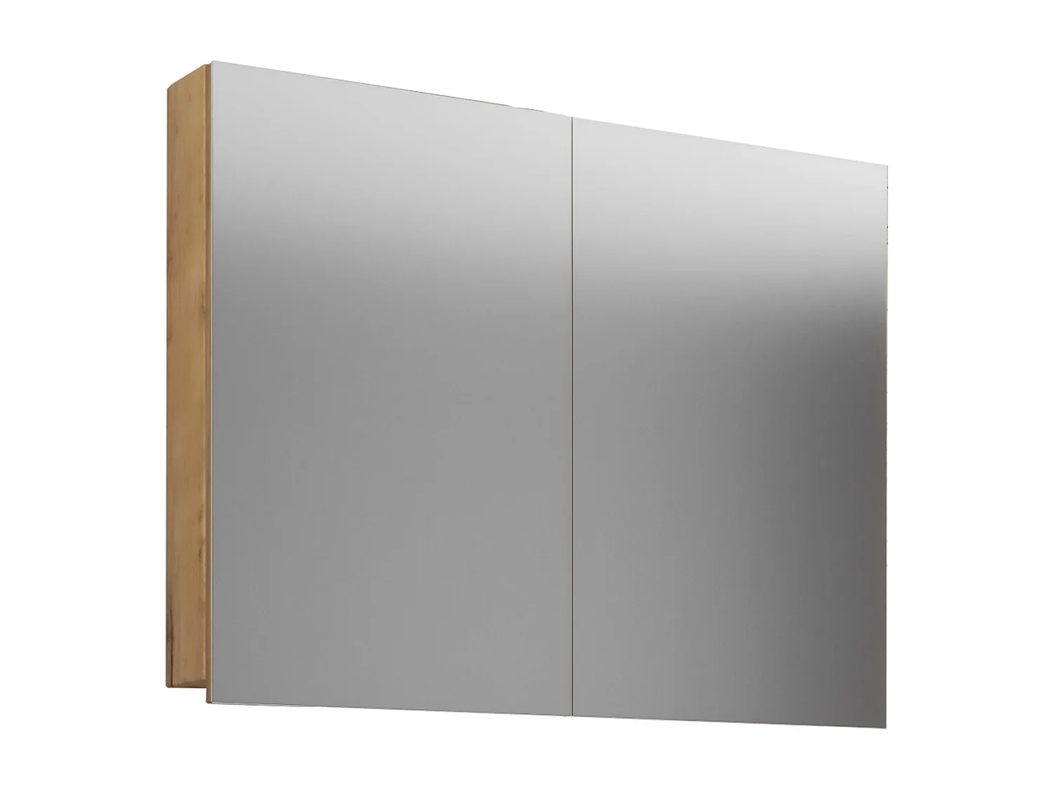 VCB1 Armoire murale salle de bain, miroir 80 cm, imitation chêne miel.