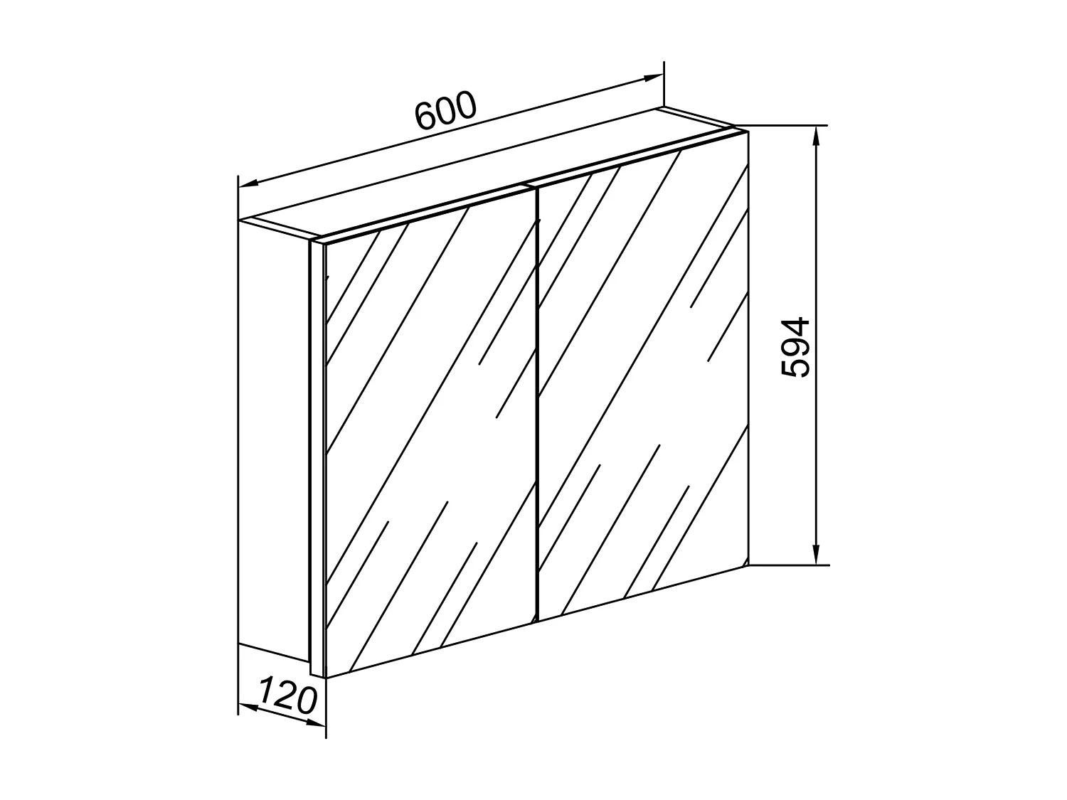 Bathroom furniture Mirror cabinet Badinos Sonoma oak (Sägerau) 0