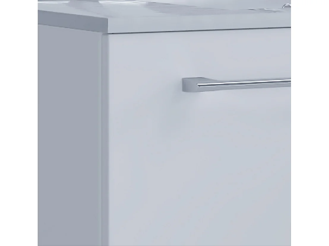 VCM 2 pcs Lavatório | lavatório largura inferior do armário 60 cm | mobiliário de casa de banho em pé | 3 gavetas | Badinos (Branco)