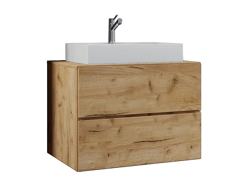 Bathroom furniture washbasin Lendas Honey oak H. 52 x W. 80 x D. 52 cm