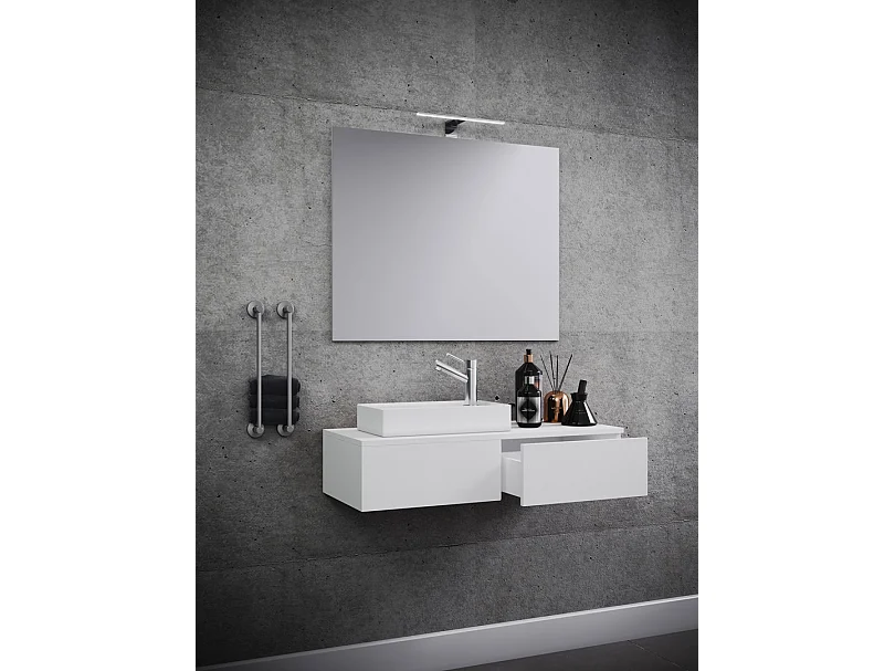 Bathroom furniture washbasin Gudas White H. 70 x 85 x D. 35 cm