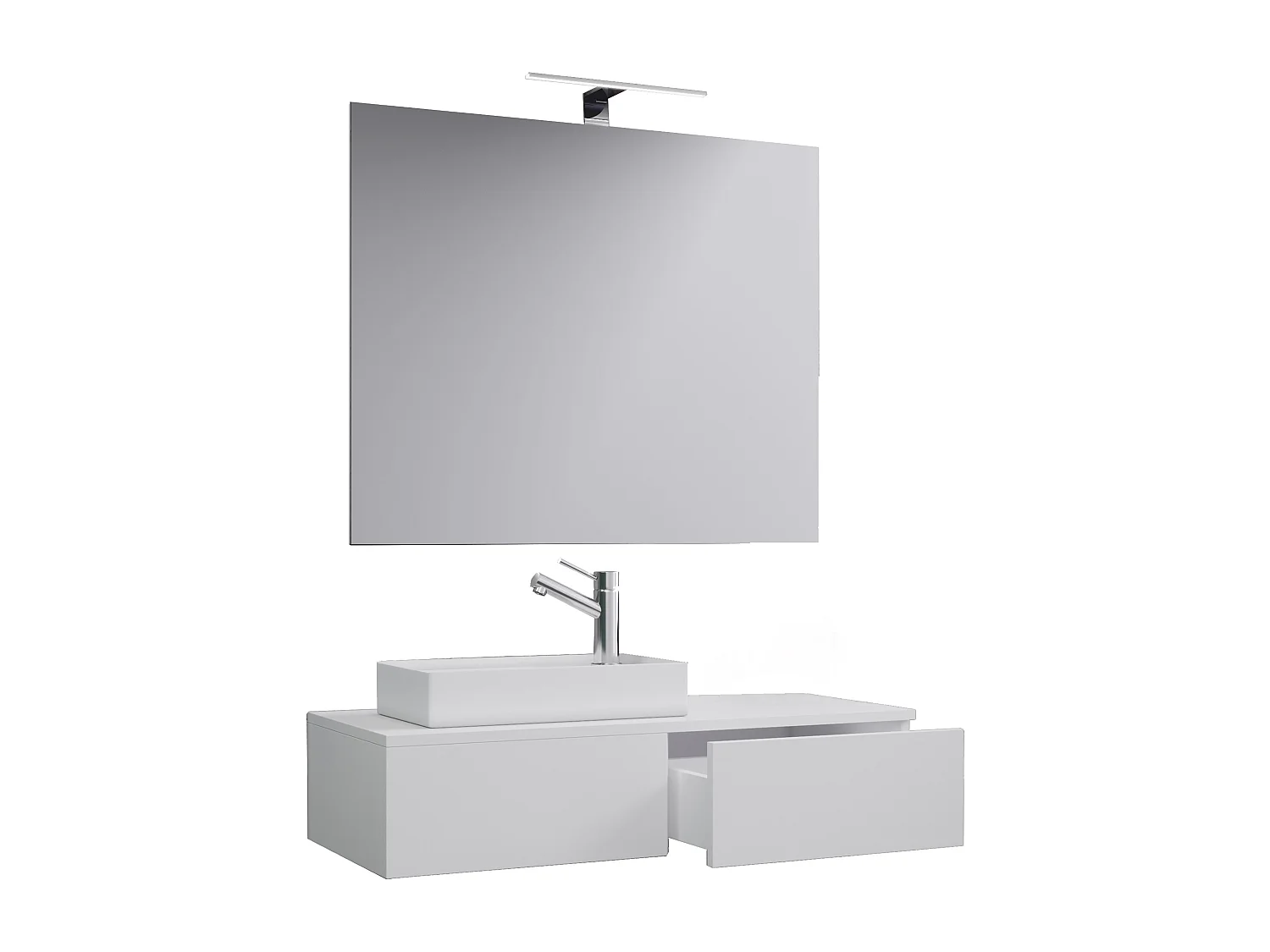 Bathroom furniture washbasin Gudas White H. 70 x 85 x D. 35 cm