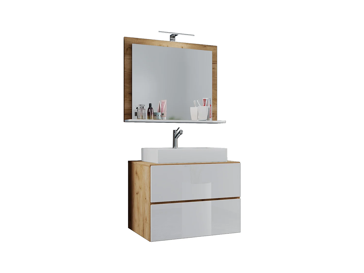 3-tlg. Waschplatz Waschtisch Lendas M Schublade