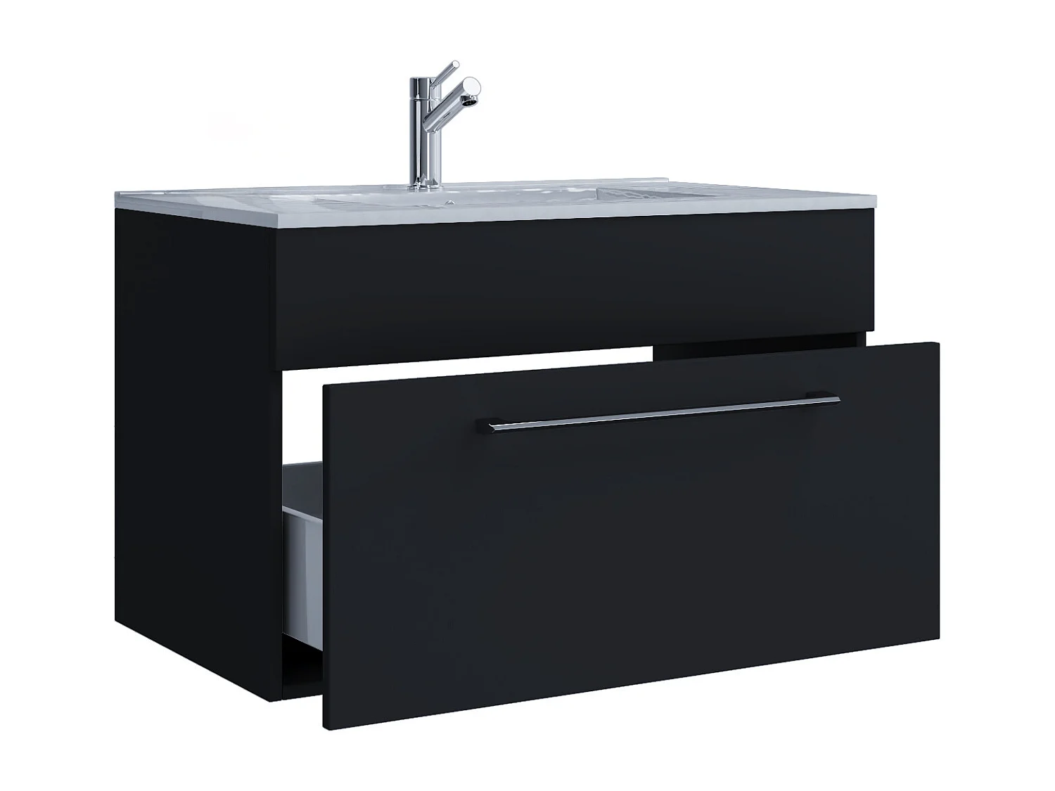Bathroom furniture washbasin Badinos Black H. 50 x W. 60 x D. 46 cm