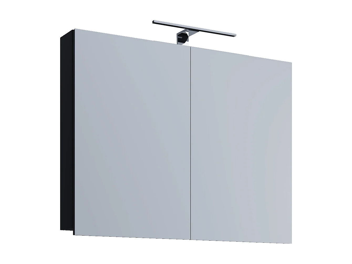 Bathroom furniture Mirror cabinet Badinos Black H. 60 x W. 80 x D. 12 cm