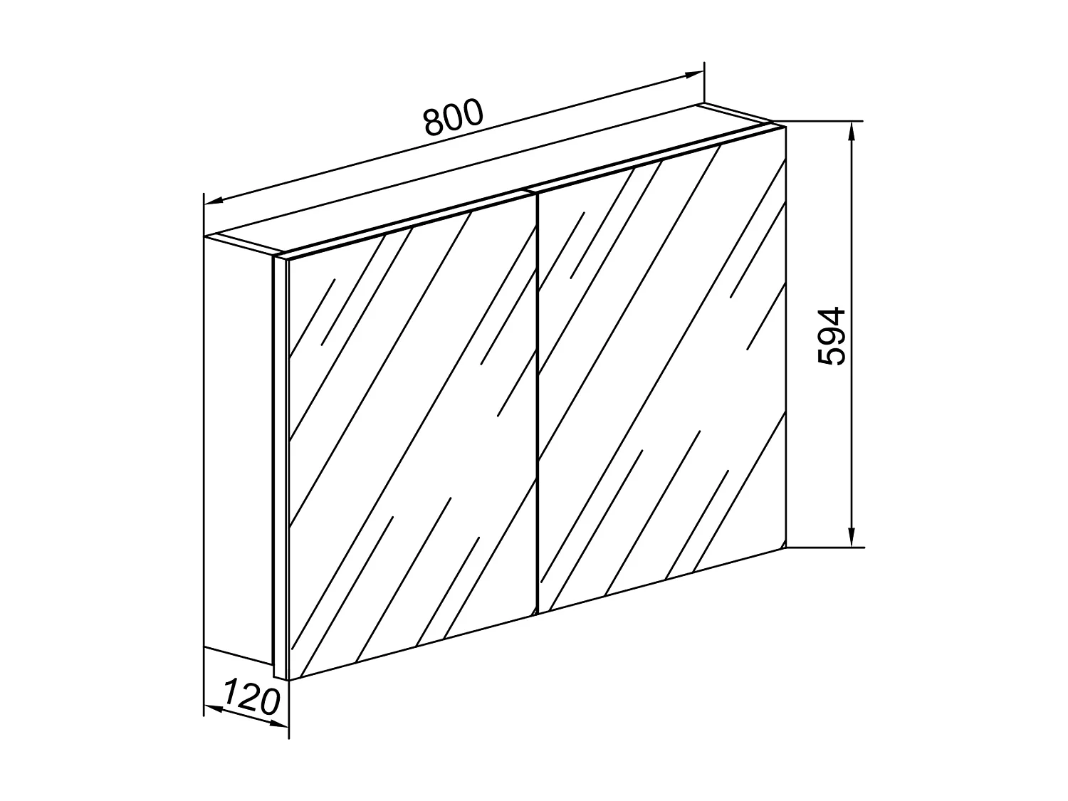 Spiegelschrank Spiegel Badezimmer Badinos 60x80 cm