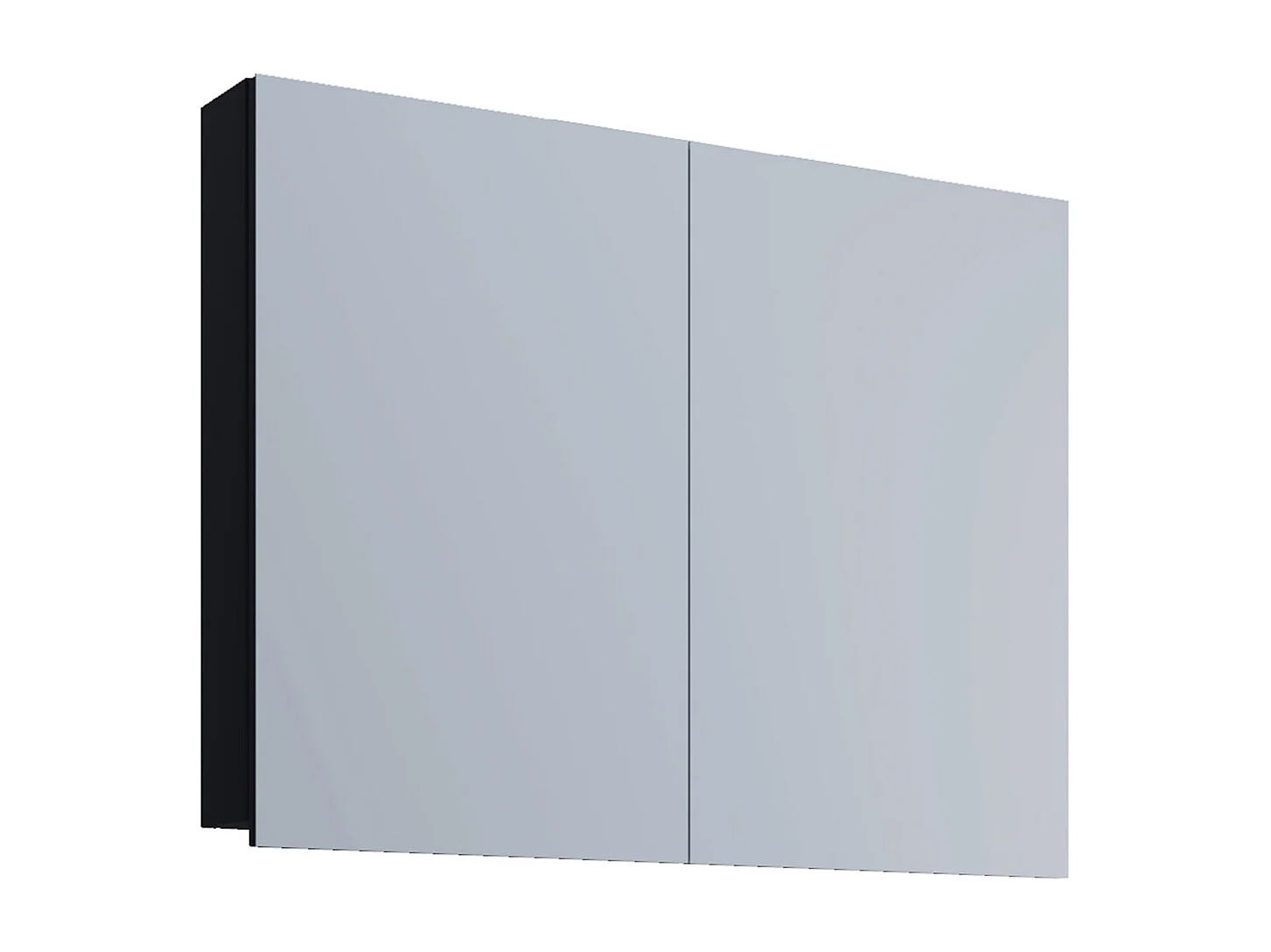 VCB1 Armoire de toilette murale avec miroir 60 cm, noir.