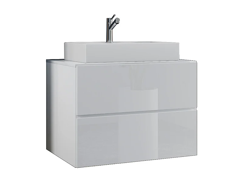 Bathroom furniture washbasin Lendas White H. 52 x W. 60 x D. 52 cm