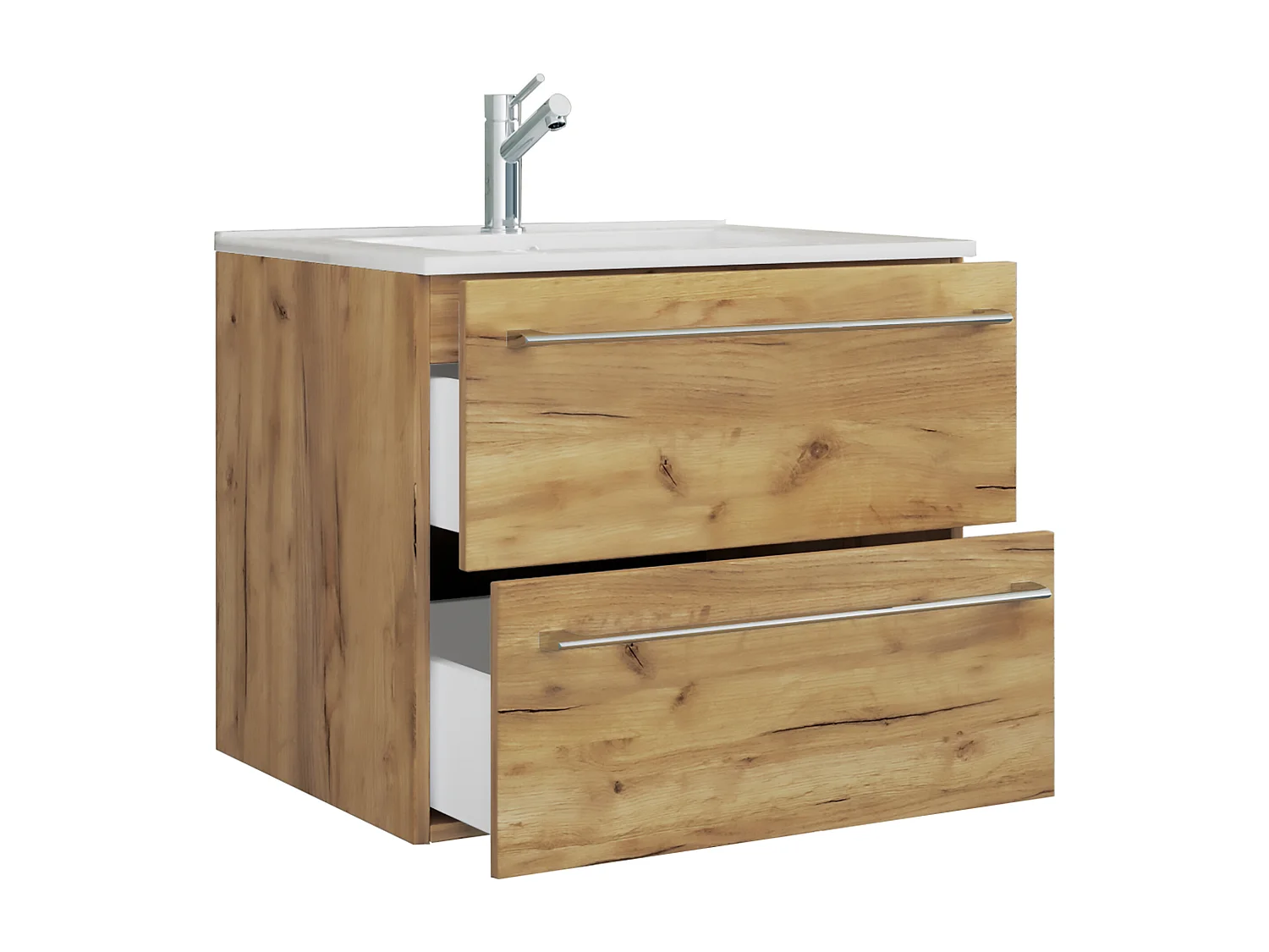 Bathroom furniture washbasin Badinos Honey oak H. 52 x W. 60 x D. 46 cm
