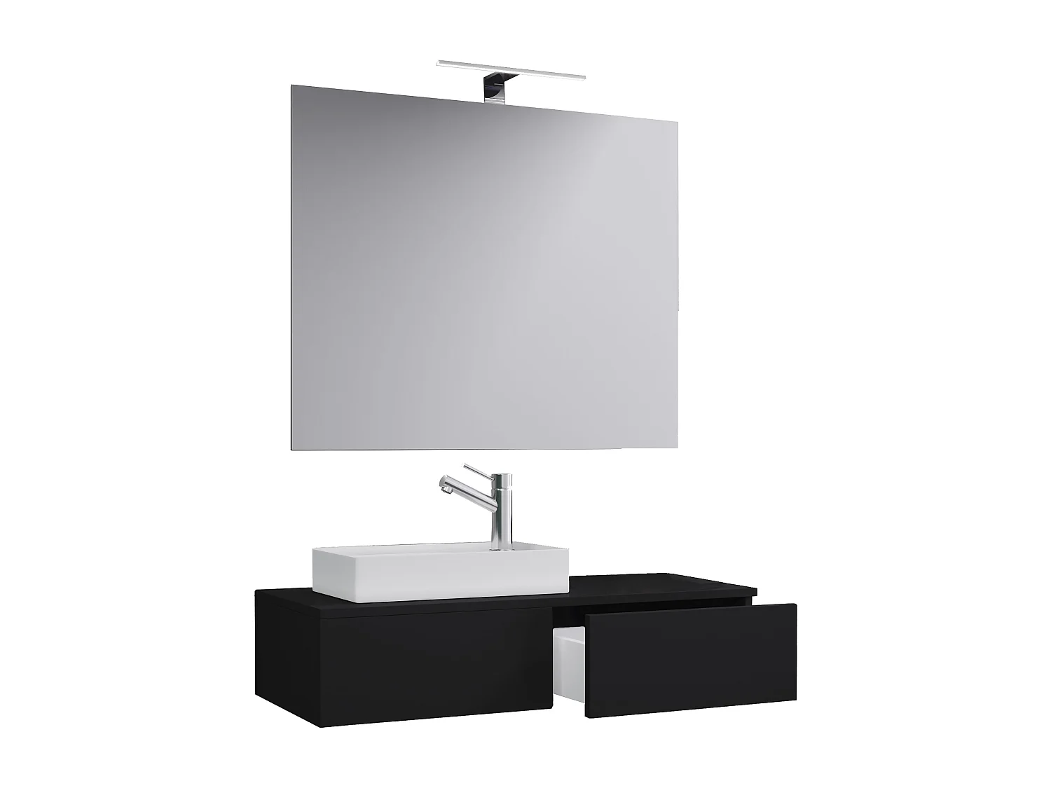 3 stuks wastafel Gudas spiegel