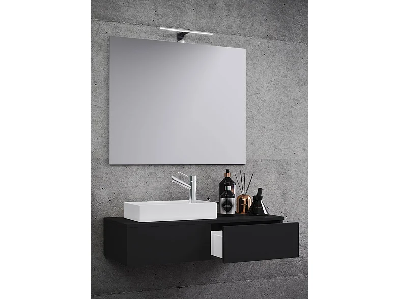 3 stuks wastafel Gudas spiegel