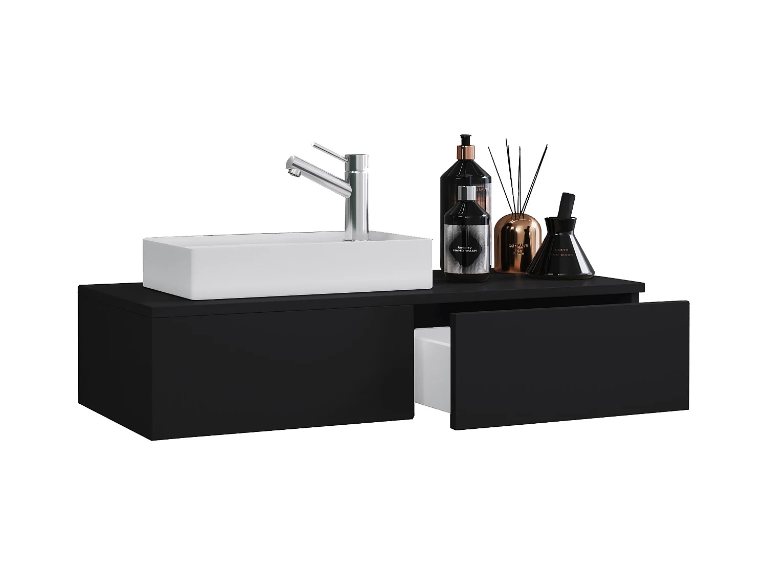 2-tlg. Gäste WC Waschplatz Waschtisch schmal Gudas