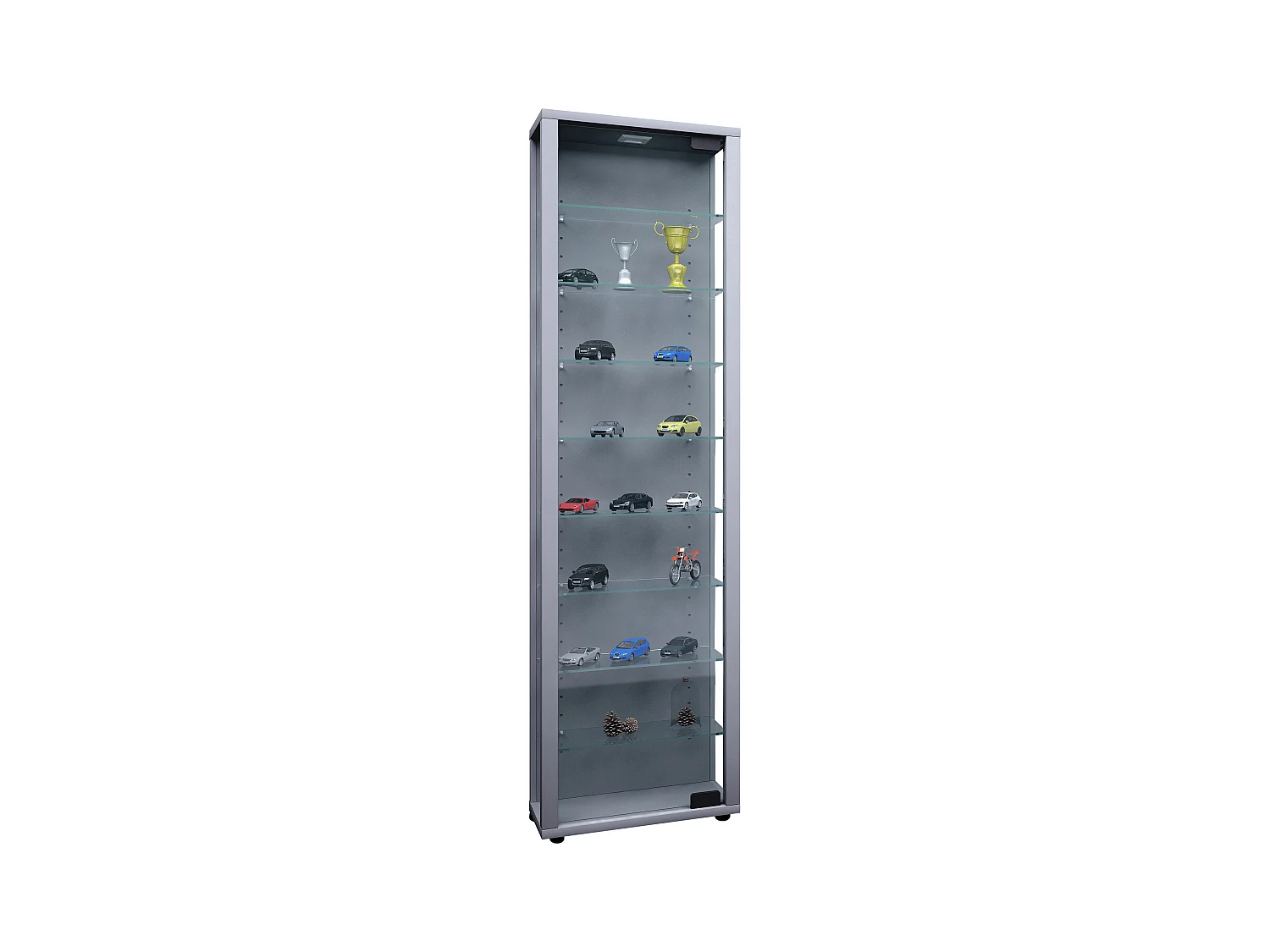 Standing cabinet Edana Silver H. 115 x W. 33 x D. 18 cm