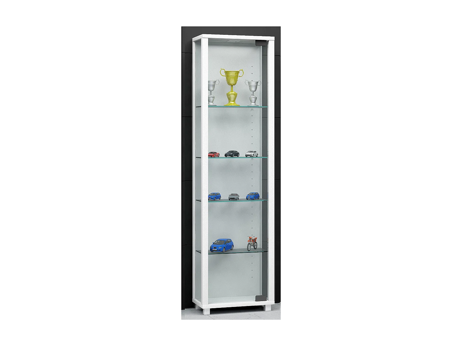 Standing cabinet Edana White H. 115 x W. 33 x D. 18 cm