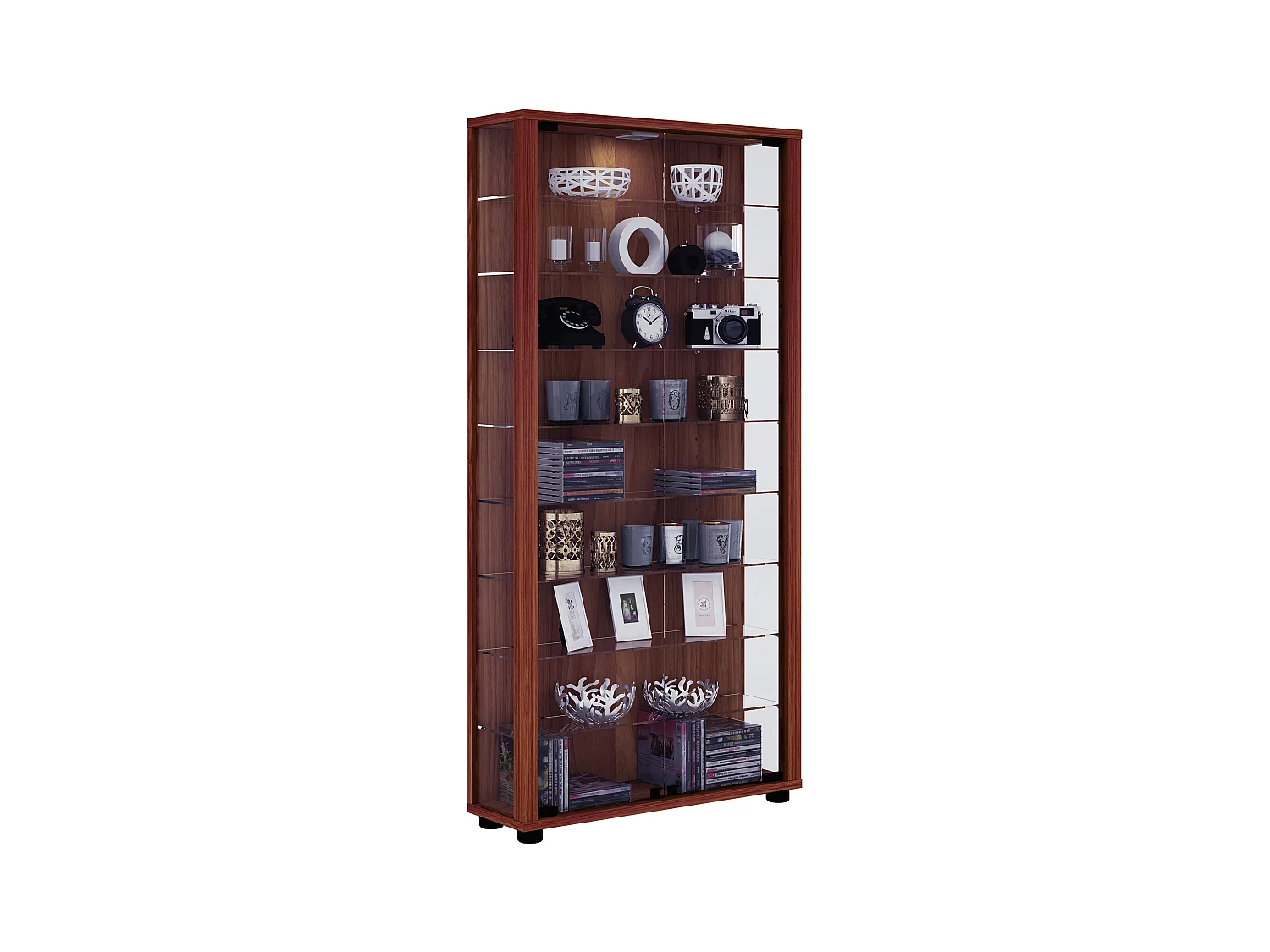 Holz Glas Stand Vitrine Sammelvitrine Lumo Maxi