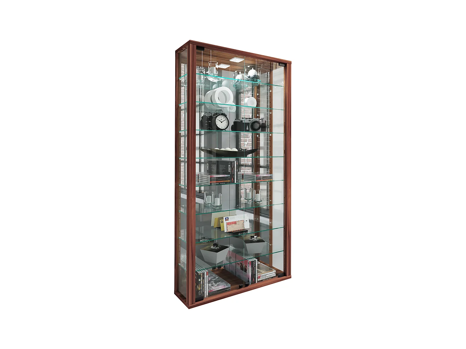 Wandvitrinekast Glazen vitrine Vitrosa Spiegel