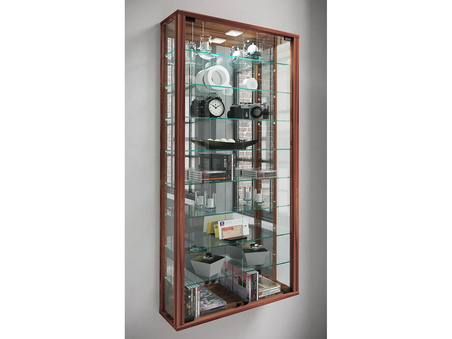 Wall display cabinet Vitrosa Nuts H. 115 x W. 59 x D. 18 cm