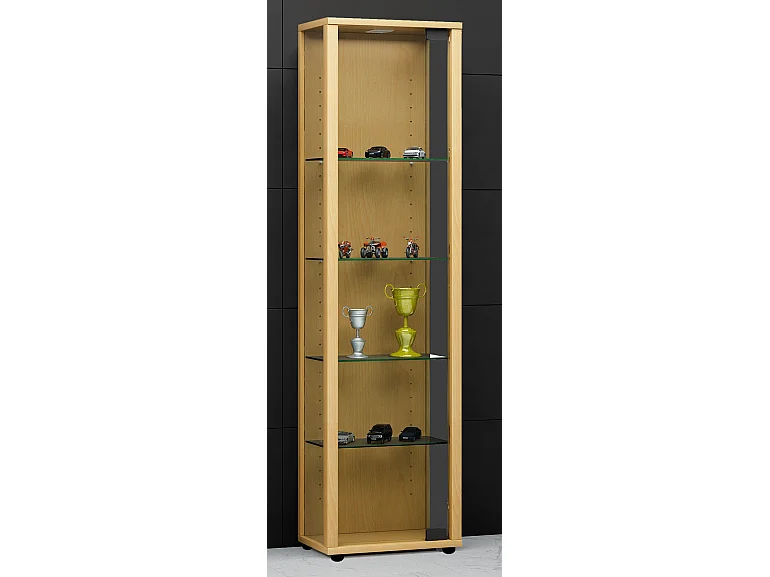 Holz Glas Stand Vitrine Sammelvitrine Edana Mini