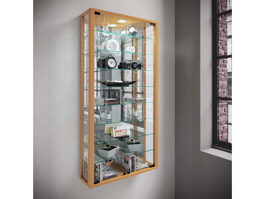 Wandvitrine Glasvitrine Vitrosa Maxi Spiegel
