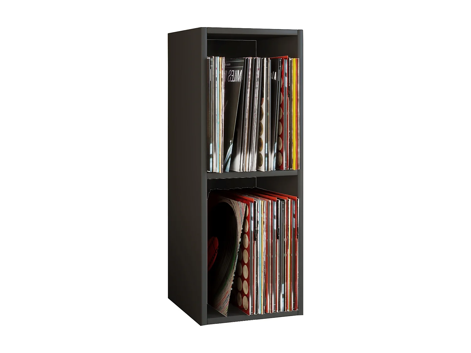 CD / DVD Media Shelf Platto Black H. 72 x W. 34 x D. 30 cm