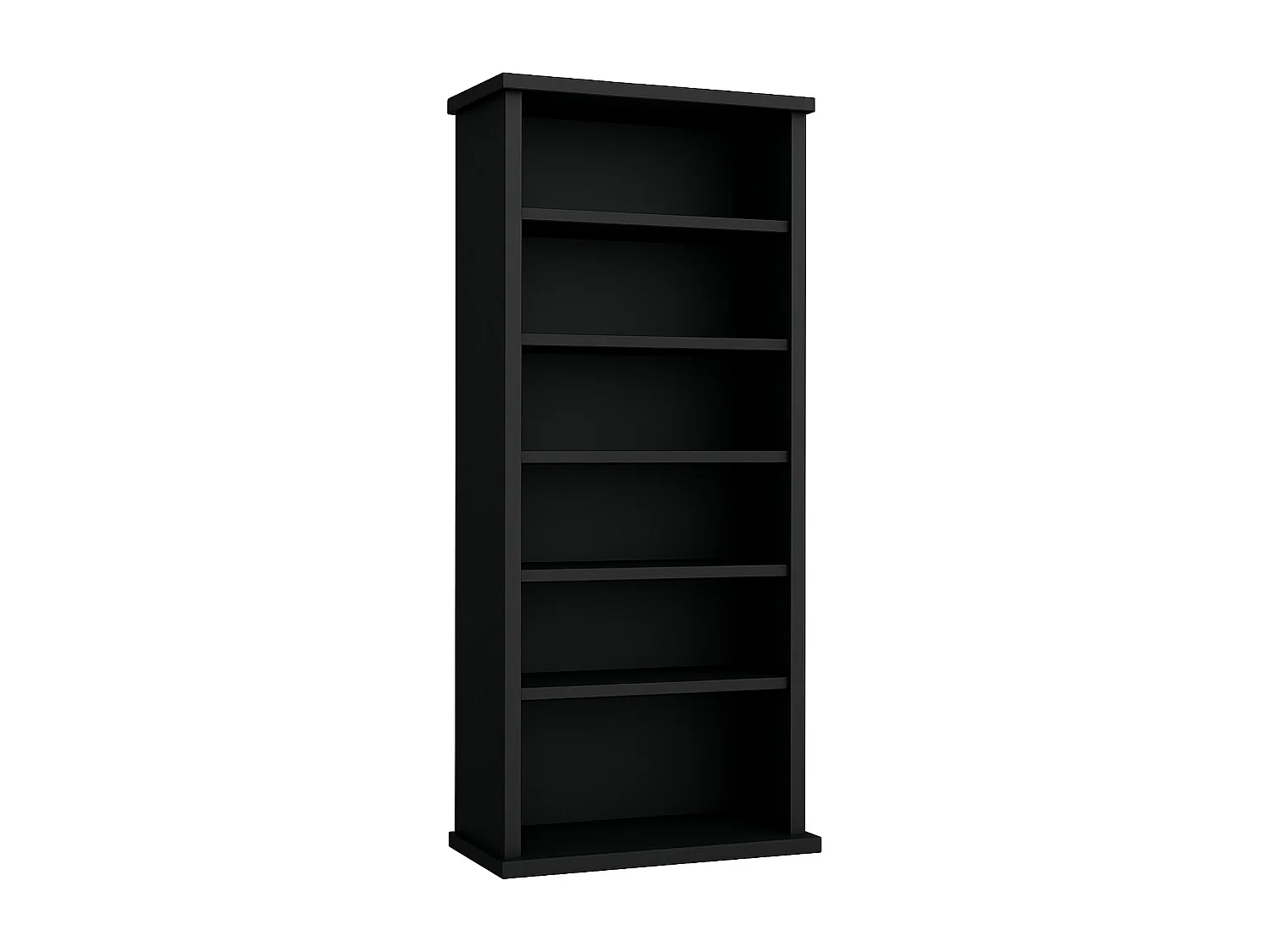 CD / DVD Media Shelf Classic Black H. 92 x W. 31 x D. 18 cm
