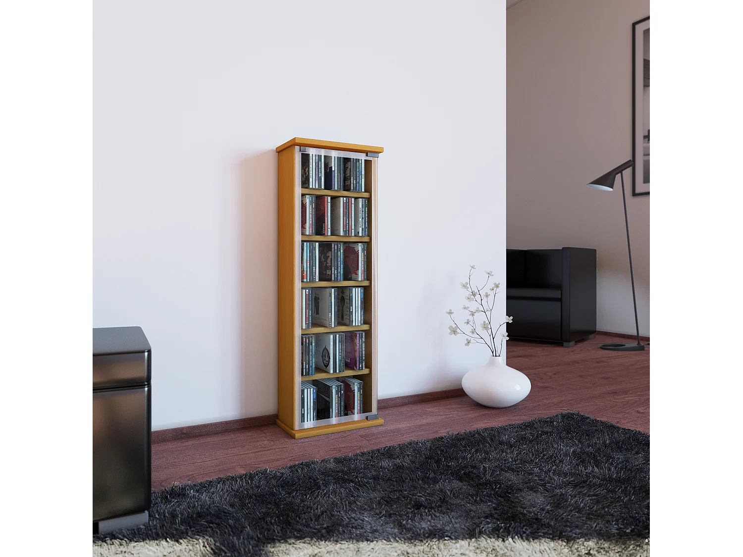 CD / DVD Media Shelf Classic Book H. 92 x W. 31 x D. 18 cm