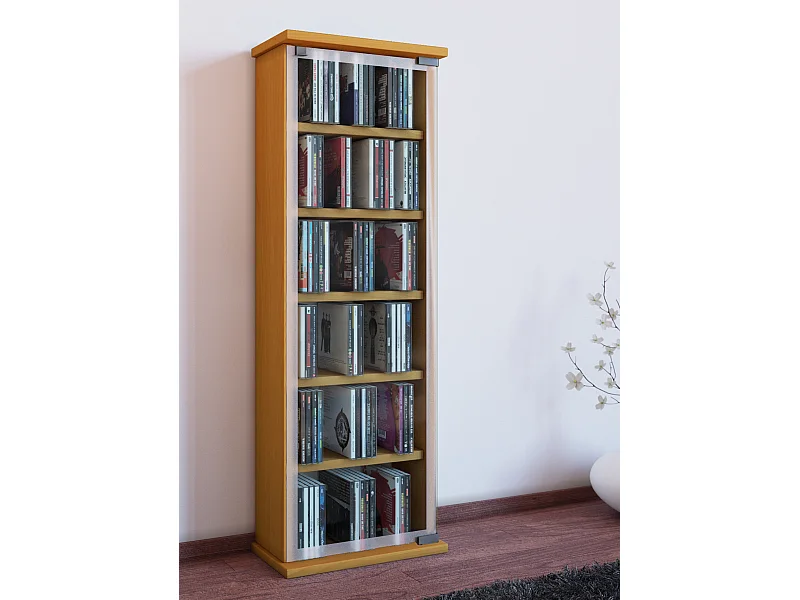 CD / DVD Media Shelf Classic Book H. 92 x W. 31 x D. 18 cm