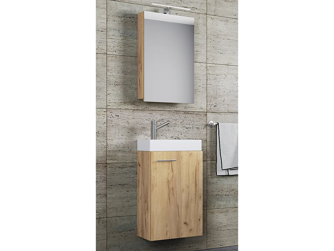 3-tlg Gäste WC Waschplatz Waschtisch Slito Schrank