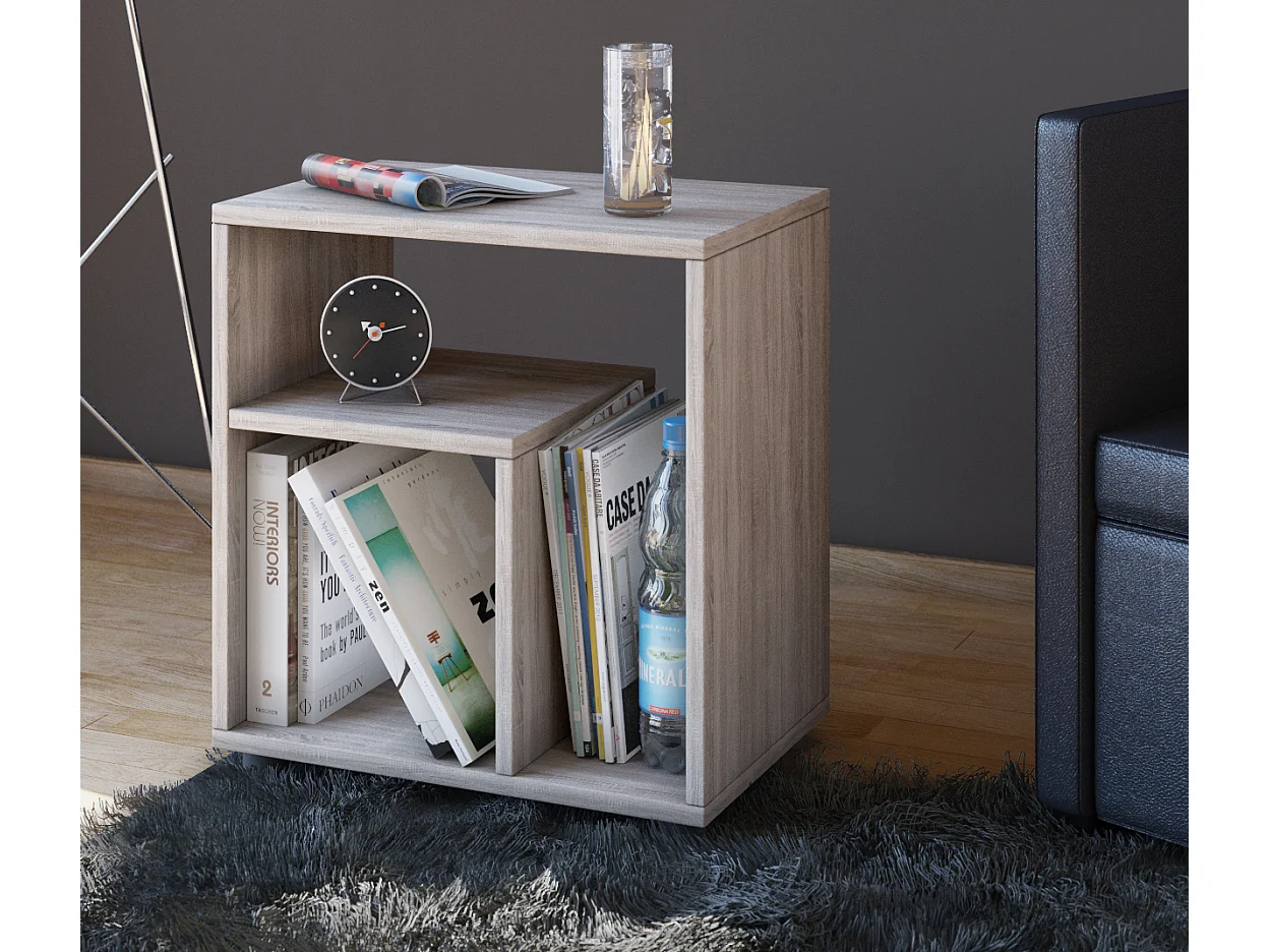 Side table & coffee table Zeito Sonoma oak (Sägerau) H. 55 x W. 50 x D. 30 cm