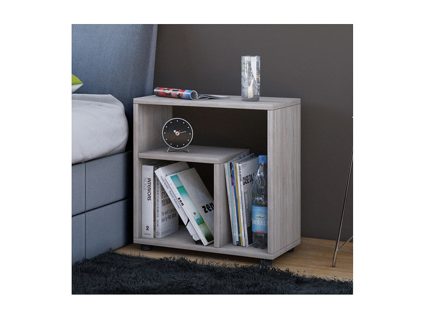 Side table & coffee table Zeito Sonoma oak (Sägerau) H. 55 x W. 50 x D. 30 cm