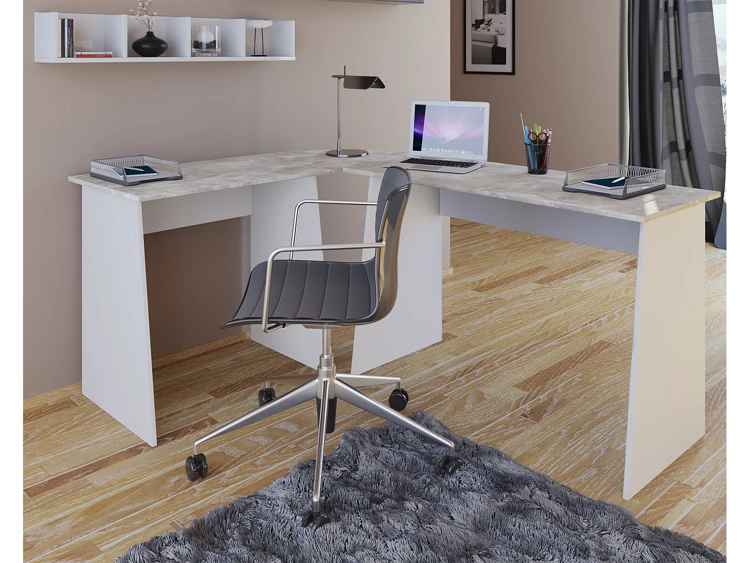 Scrivania angolare in legno Scrivania angolare Masola