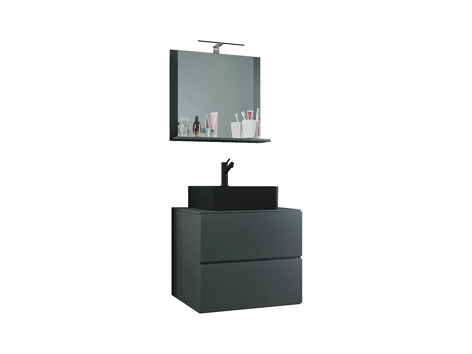 3-tlg Waschtisch Badmöbel Lendas 60 cm M Schublade