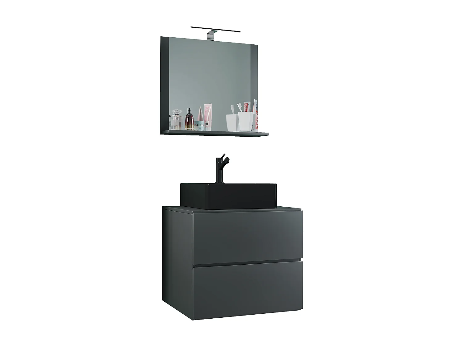 3-tlg Waschtisch Badmöbel Lendas 60 cm M Schublade
