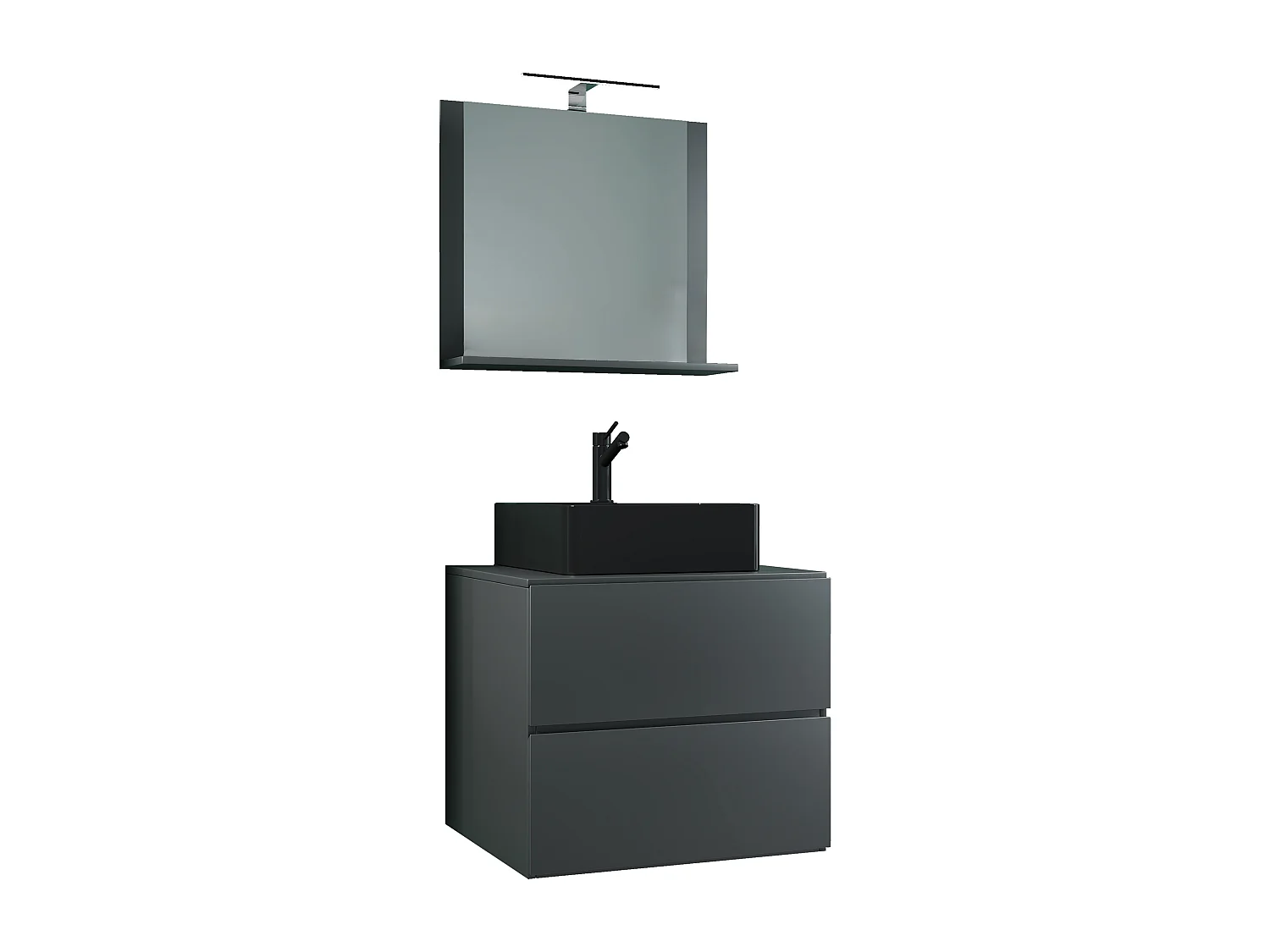 3-tlg Waschtisch Badmöbel Lendas 60 cm M Schublade