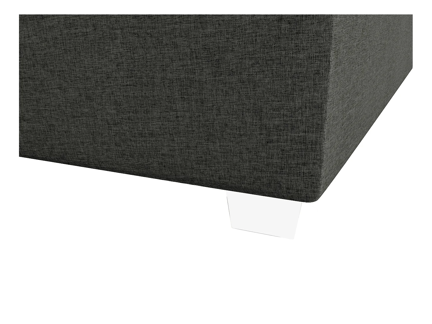 Ensemble complet boxspring tête de lit + sommier + matelas + surmatelas - 160 x 200 cm - Tissu - Anthracite - ONAN de YSMÉE