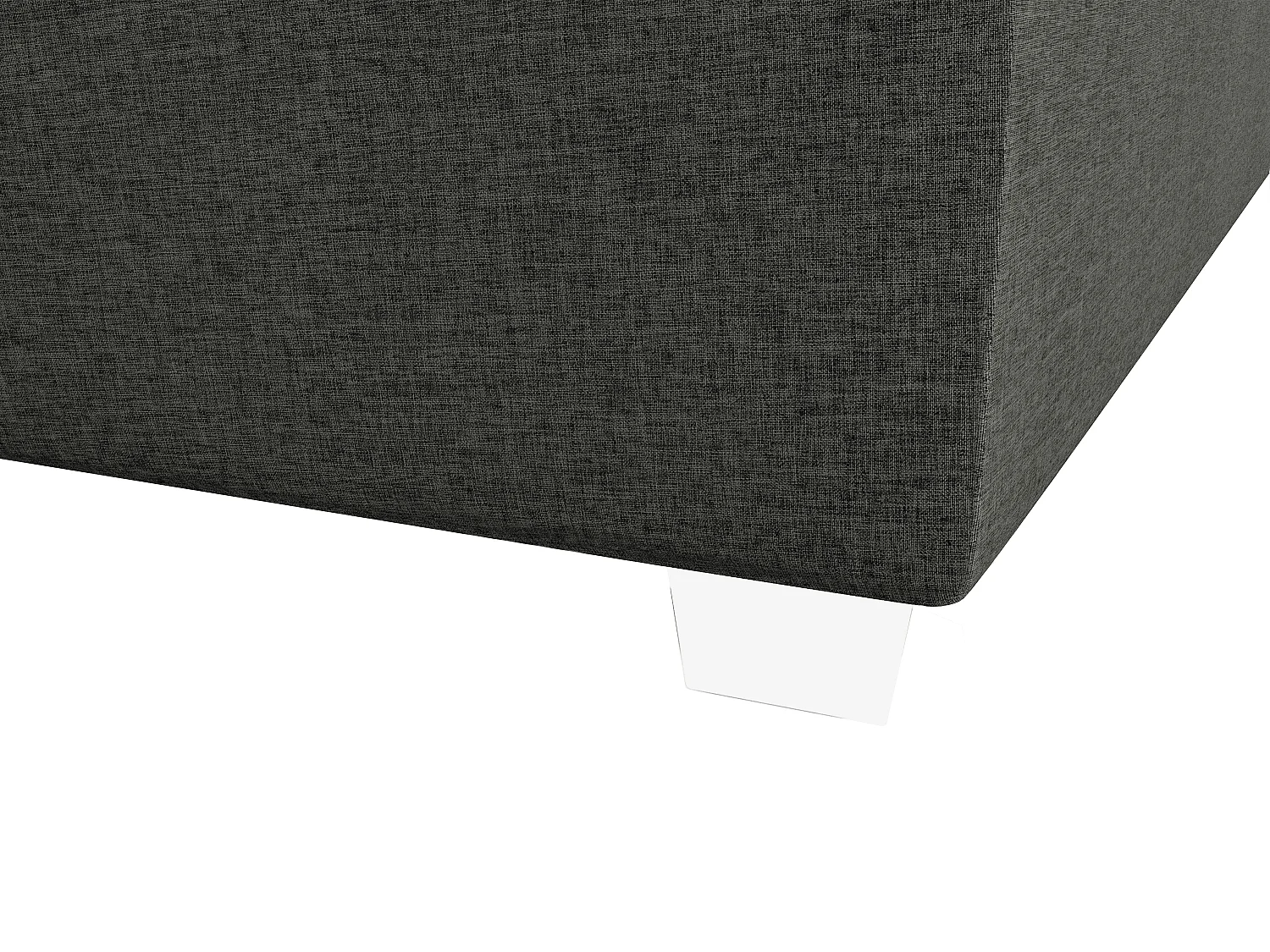 Complete set met boxspring en hoofdbord + bedbodem + matras + topmatras - 180 x 200 cm - Stof - Donkergrijs - ONAN van YSMÉE